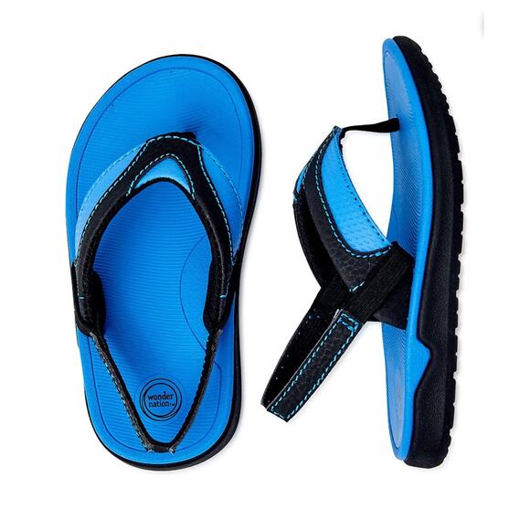 2 Pairs of Shoes Boys Slide Sandals and Flip Flops Size 5-6 And1 & Wonder Nation - Picture 3 of 7